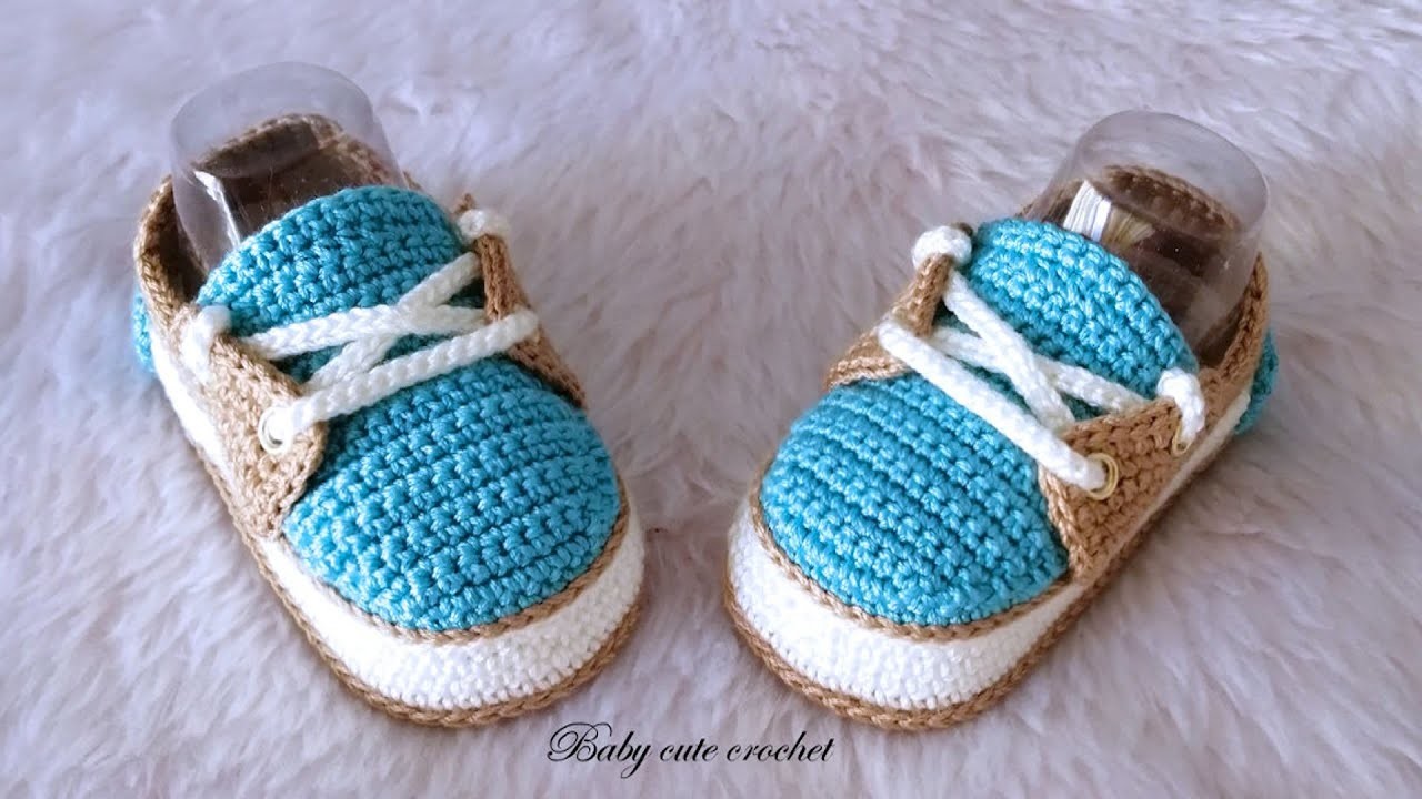 Zapatitos de bebé a croche, croche baby shoes