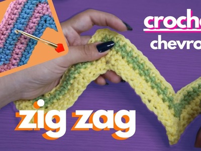 ZIG ZAG en crochet, punto CHEVRON, aprende a tejer | mariaclah