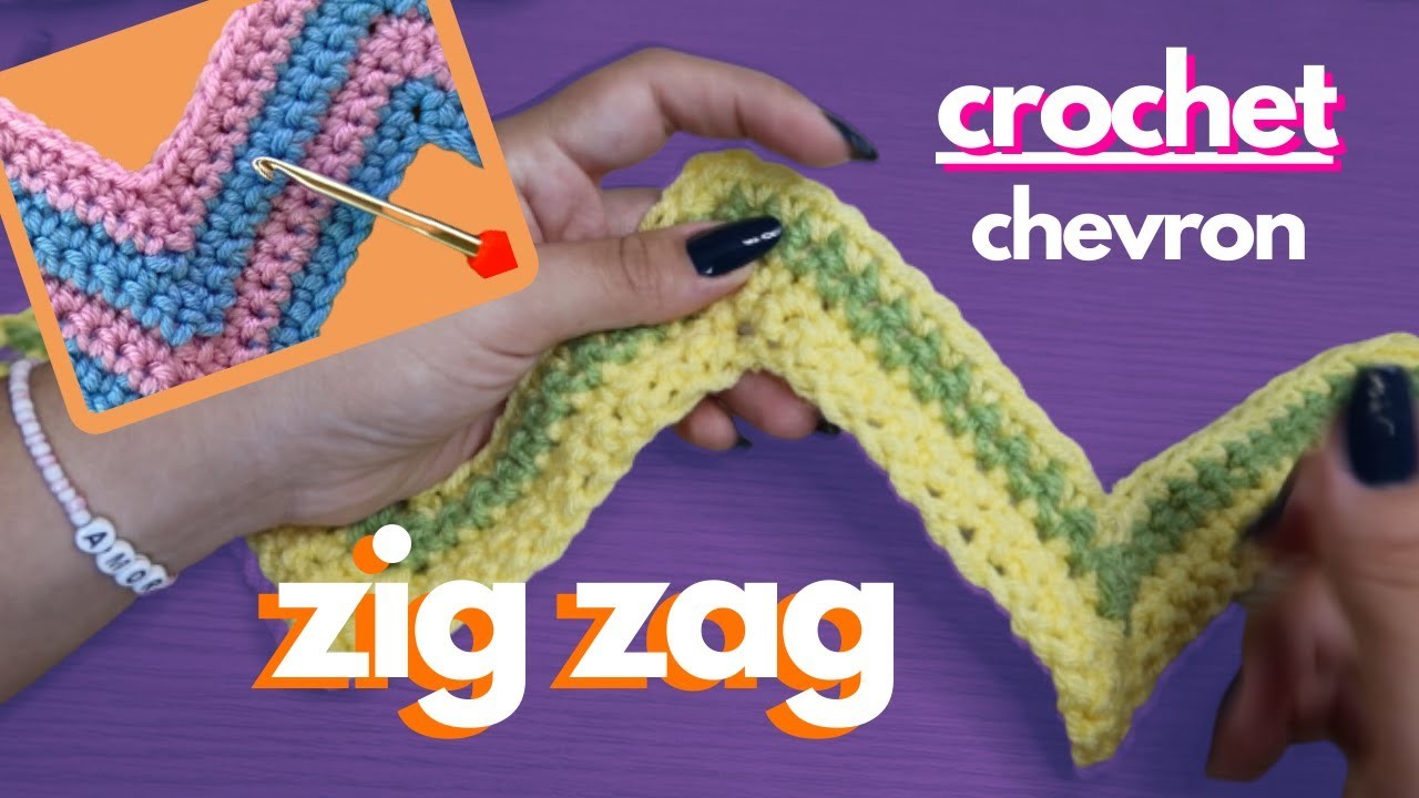 ZIG ZAG en crochet, punto CHEVRON, aprende a tejer | mariaclah