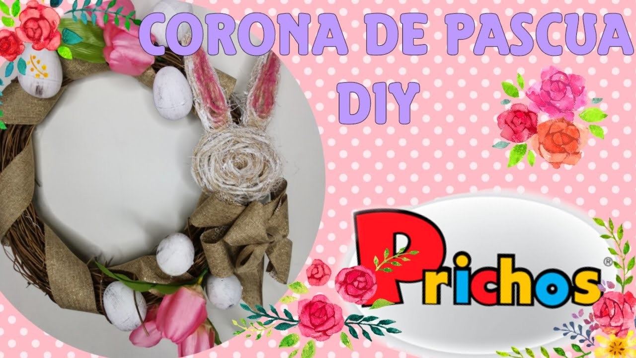 #prichos #diy #pascua2021 Corona de pascua con artículos de prichos