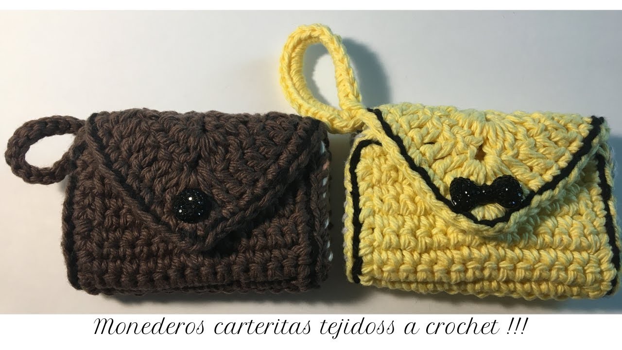 Como hacer este monedero carterita tejido a crochet !!