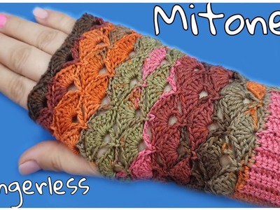 ???? Mitones sin Dedos a Crochet  Paso a Paso para Principiantes????Fingerless Gloves Easy for Beginner