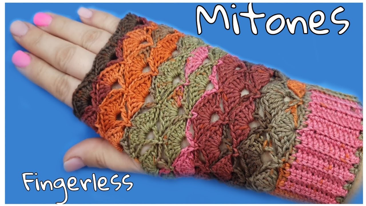 ???? Mitones sin Dedos a Crochet  Paso a Paso para Principiantes????Fingerless Gloves Easy for Beginner