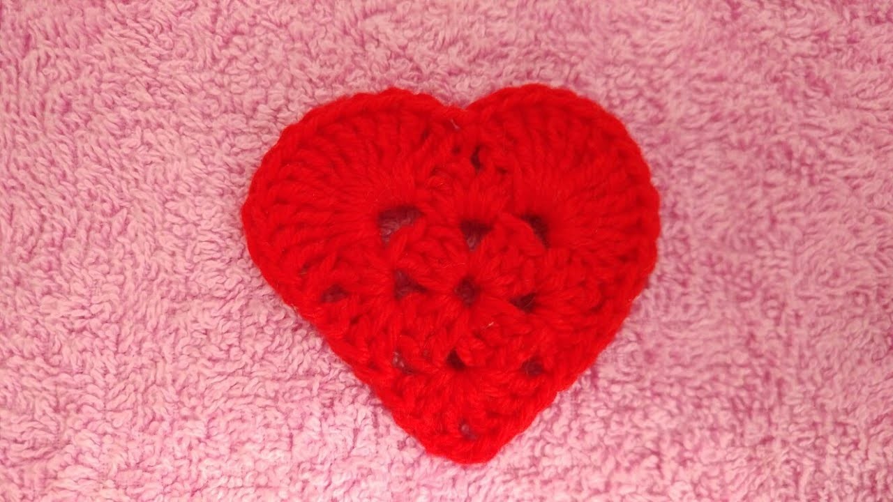 Cómo hacer corazón crochet fácil❤️????tejido paso paso con un granny ✨