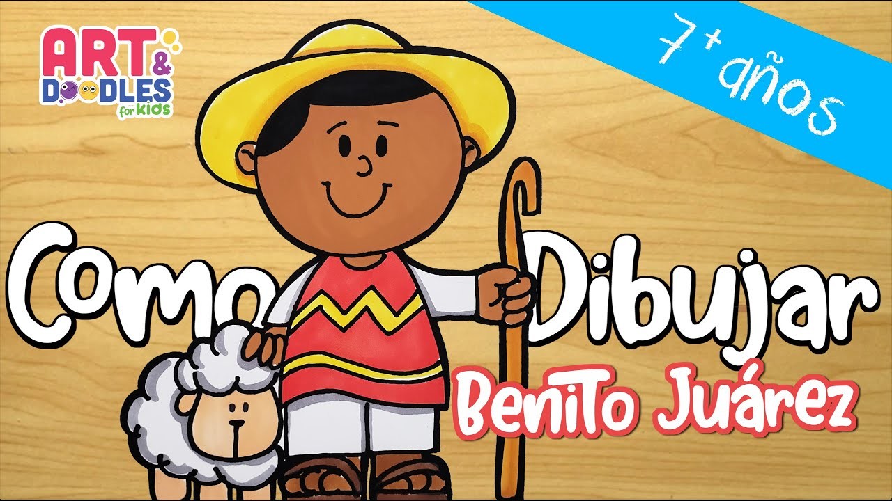 Como dibujar a Benito Juárez de niño  -  dibujo fácil para niños  -  ????Natalicio de BENITO JUÁREZ