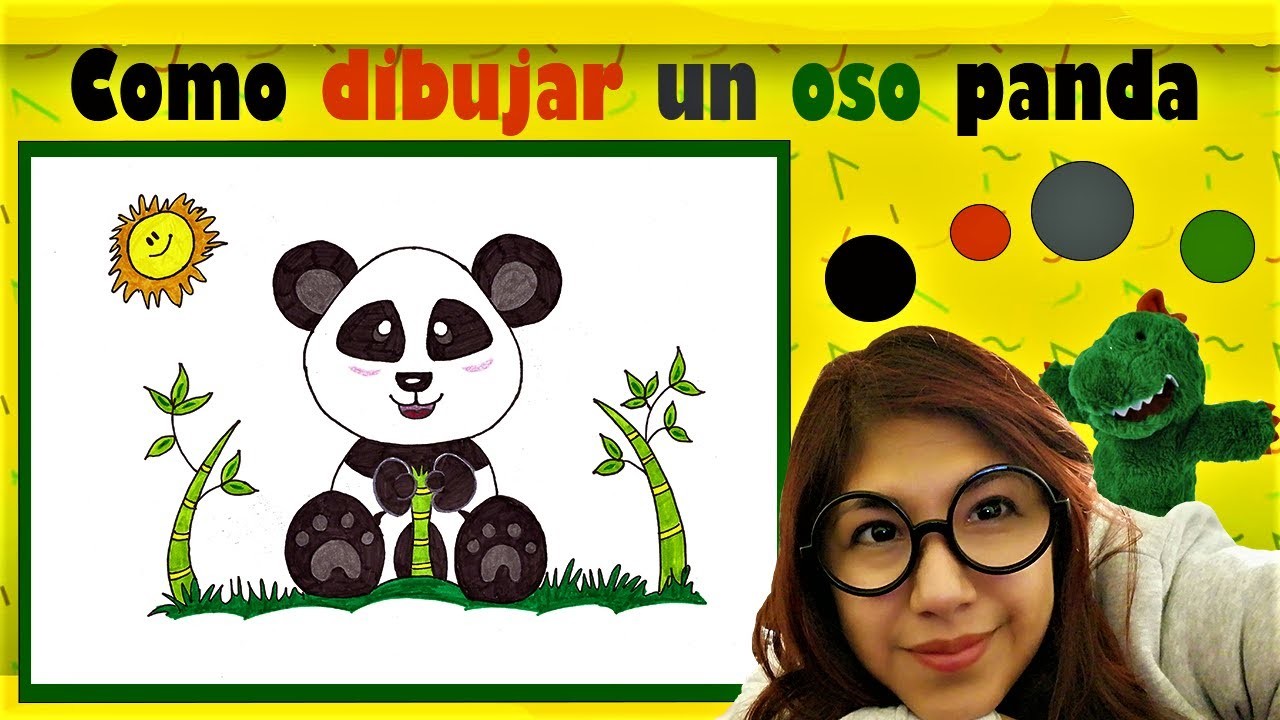 Cómo dibujar un oso panda para niños