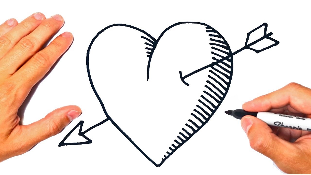 Como dibujar un Corazón | Dibujo BONITO de CORAZÓN