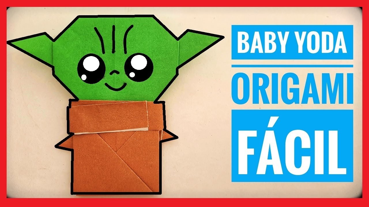 ▷ Cómo hacer a BABY YODA ???? de papel Origami FÁCIL ✅
