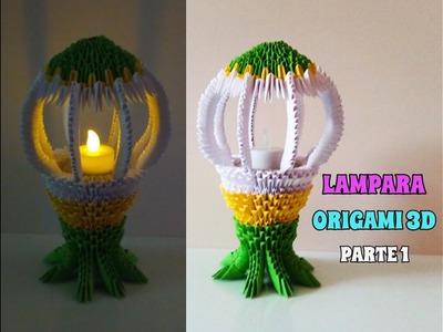 LAMPARA ORIGAMI 3D con LUZ LED.PARTE 1 paso a paso.