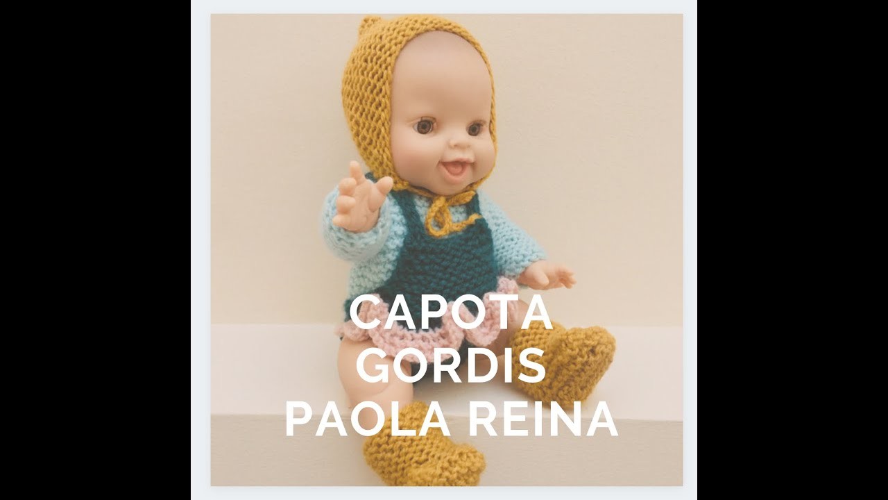 Tejer capota gorrito gnomo facilísima para muñeca Gordis de Paola Reina