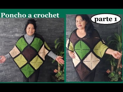 Poncho a crochet norma parte 1 #ponchocrochetnorma #tejidos