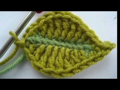 Hojas tejidas a Crochet paso a paso