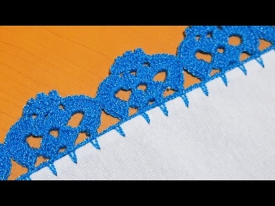 Orilla Tejida A Crochet (Una sola Vuelta) 4.21 | Orillas y Puntillas para servilletas | El Bordador