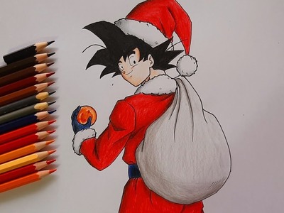 Como dibujar a Goku Navideño (Especial de Navidad)