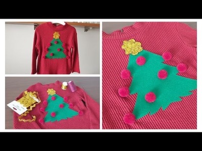 DIY: Hacer jersey navideño rápido y fácil. Christmas sweater