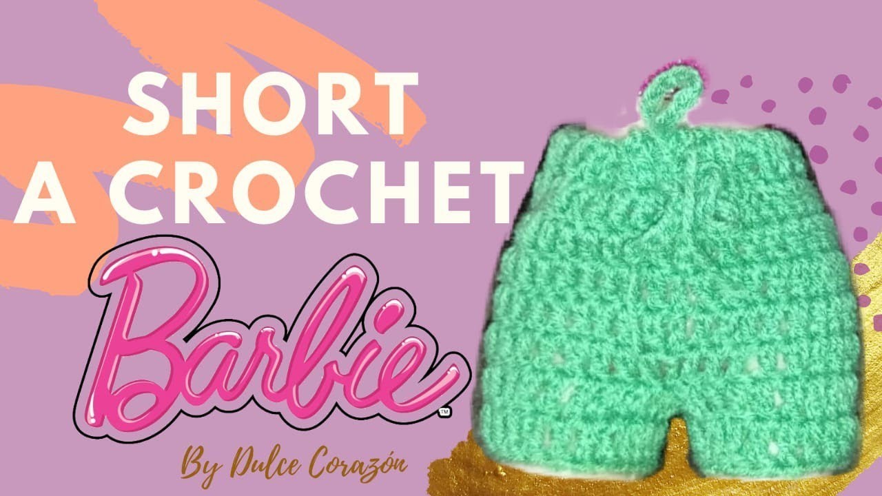Short a crochet para muñeca barbie