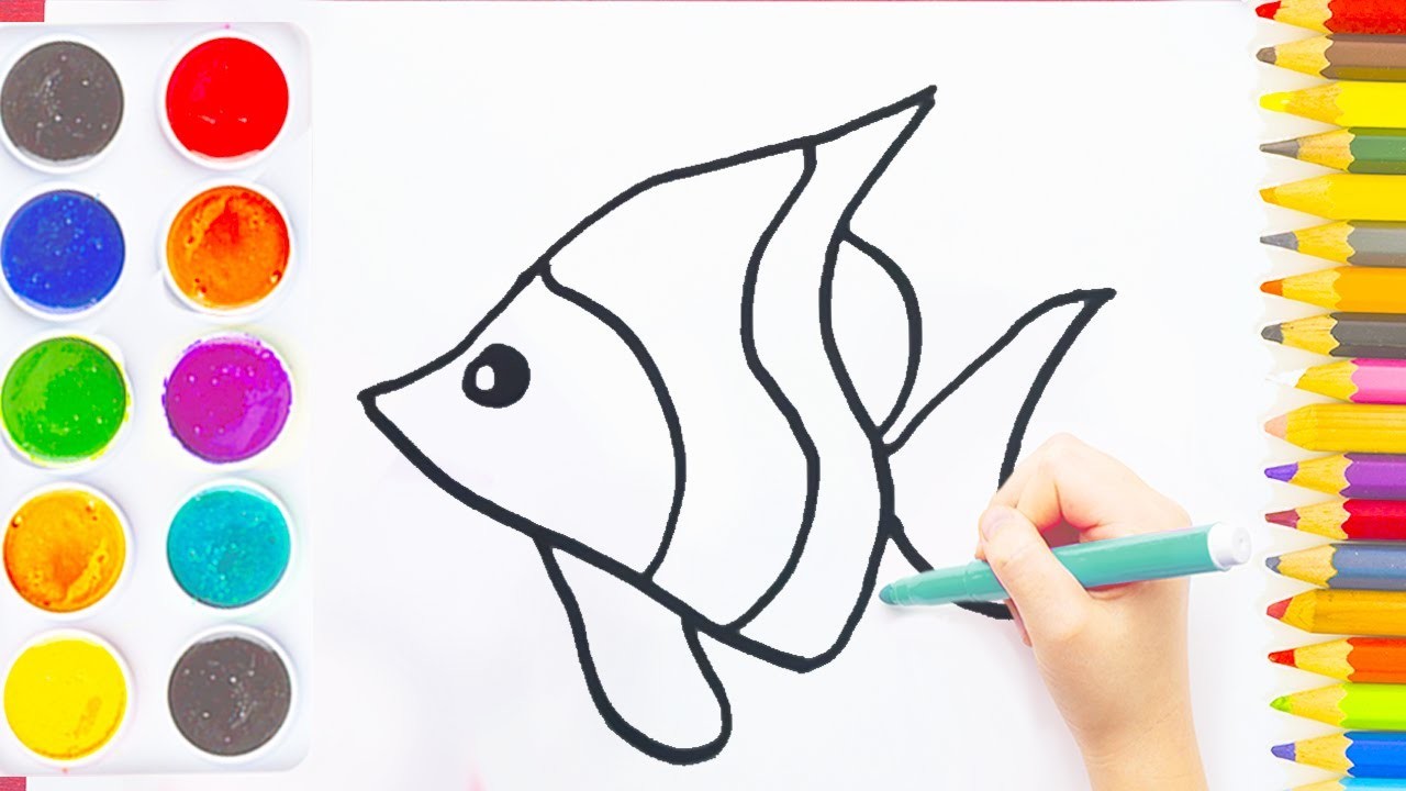Como dibujar un Pez fácil para niños