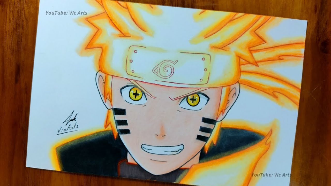Dibujando a Naruto modo sabio de los 6 caminos