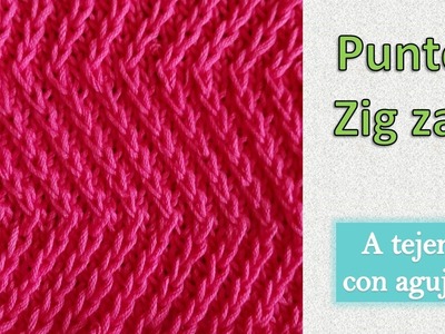 Dos agujas: Cómo tejer punto zigzag con relieve