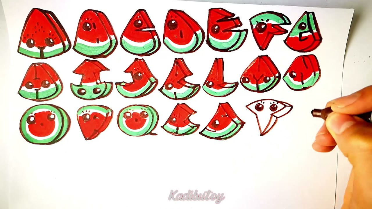 ABECEDARIO ???? COMO DIBUJAR 3D KAWAII. HOW TO DRAW KAWAII Alphabet. Aprende a dibujar ABECEDARIO