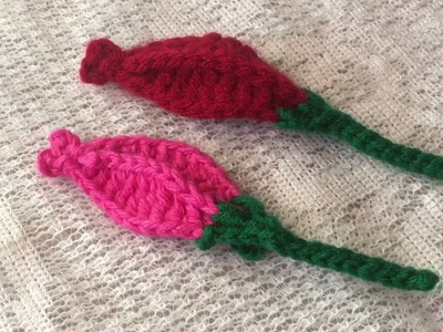 Botón de rosa tejido a crochet ll tutorial