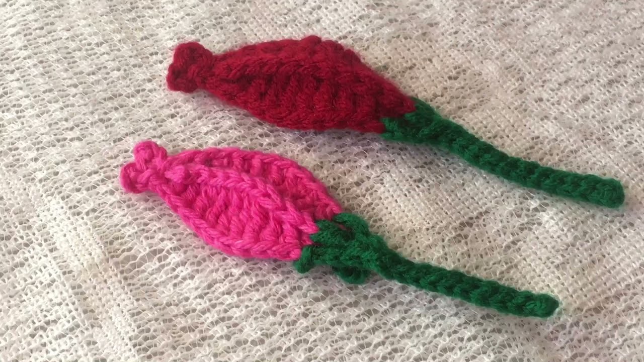 Botón de rosa tejido a crochet ll tutorial