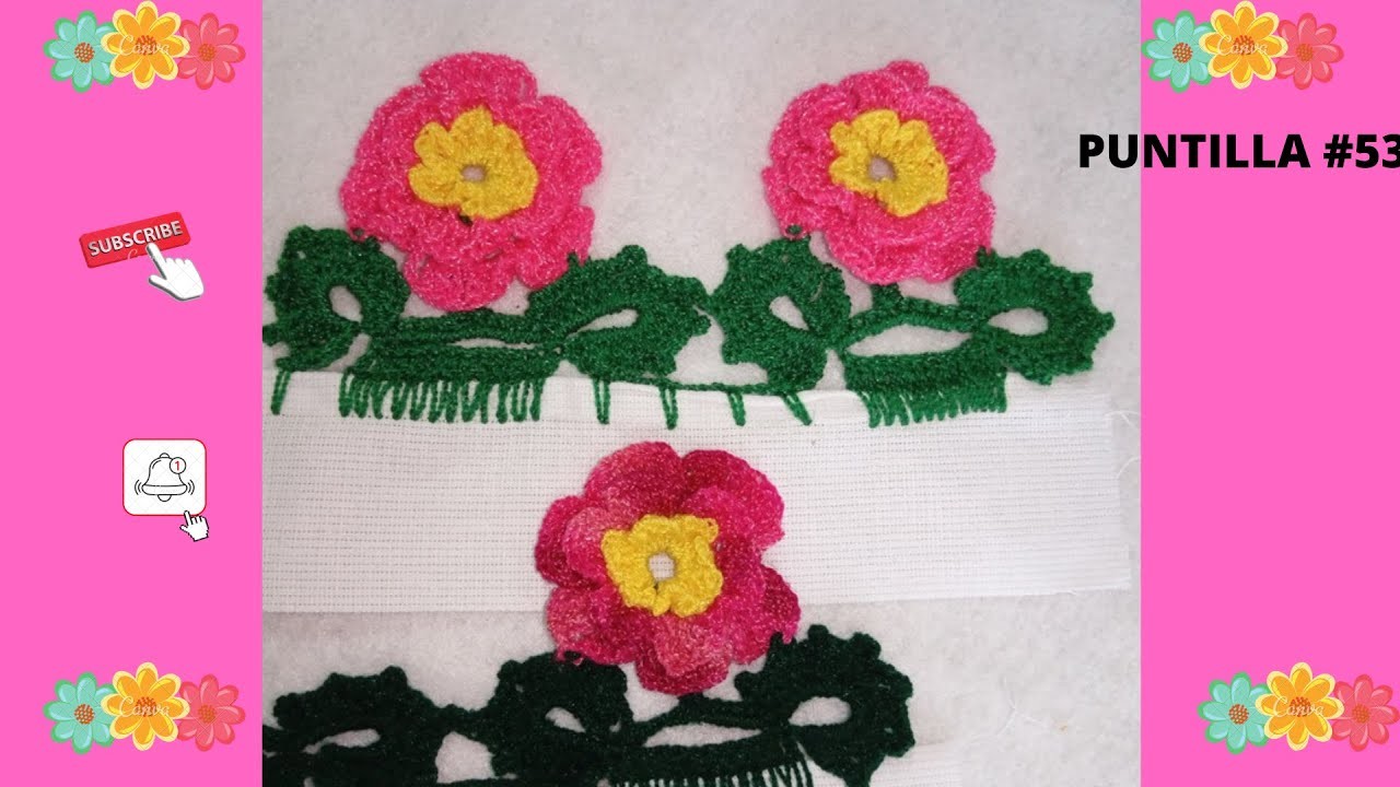Puntilla # 53 [????flores???? ] crochet