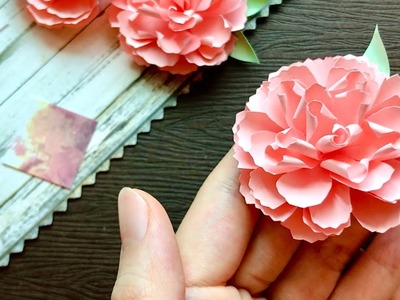 【一分鐘DIY】【1 Minute Paper Craft】康乃馨折法｜摺紙花｜立體康乃馨｜母親節手作（完整影片連結在說明欄）How to make Paper Carnation #shorts