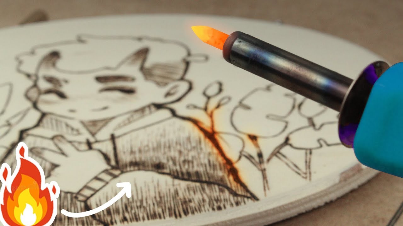 INTENTÉ DIBUJAR SOBRE MADERA! (quemandola)