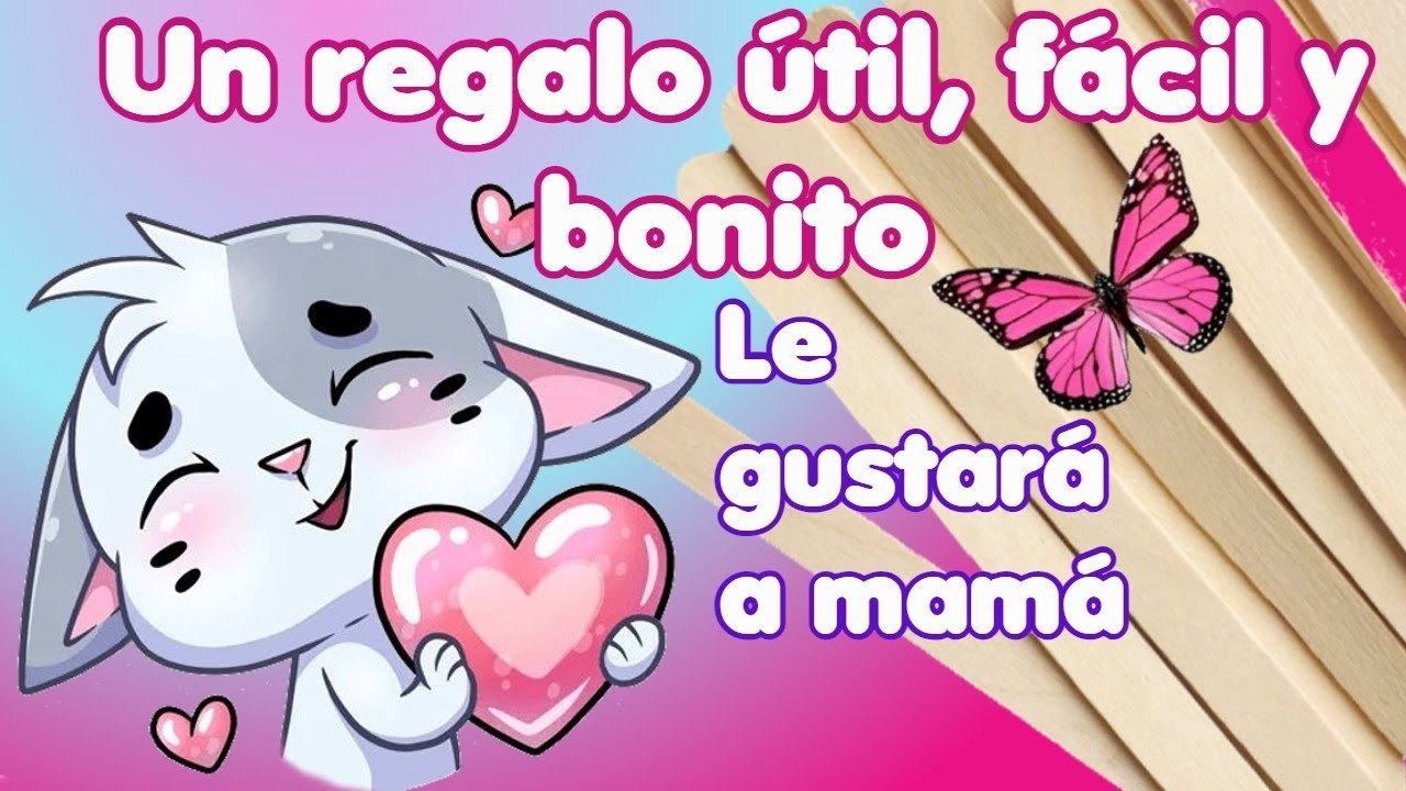 Manualidades para el día de la madre con palitos de helado madera paleta REGALOS FÁCILES 10 mayo ❣️