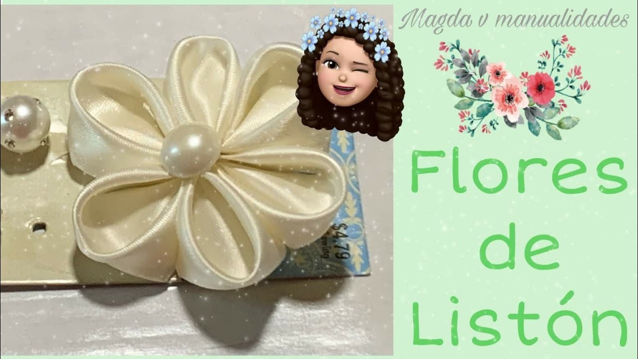 Cómo hacer FLORES CON LISTON ????????facil y rapido