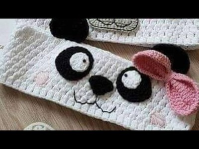 Diadema Animada de Osita Panda Tejida a Crochet Paso a Paso