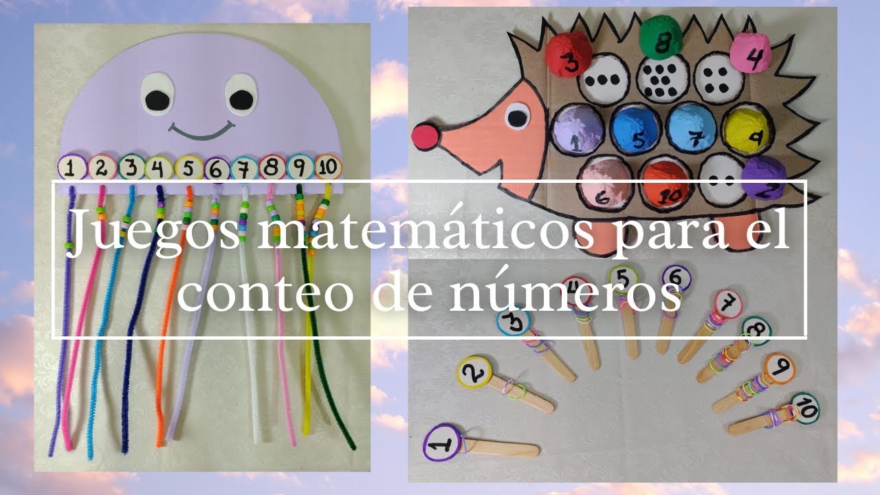 Actividades matemáticas divertidas para el conteo de los números del 1 al 10, paso a paso!♥