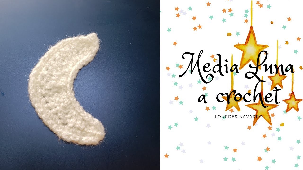 APRENDE A TEJER MEDIA LUNA A CROCHET ☪️ ???? ➡