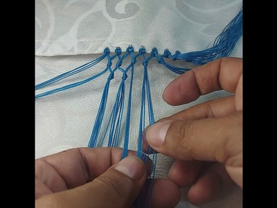 Como tejer flecos de mantón de manila parte 2