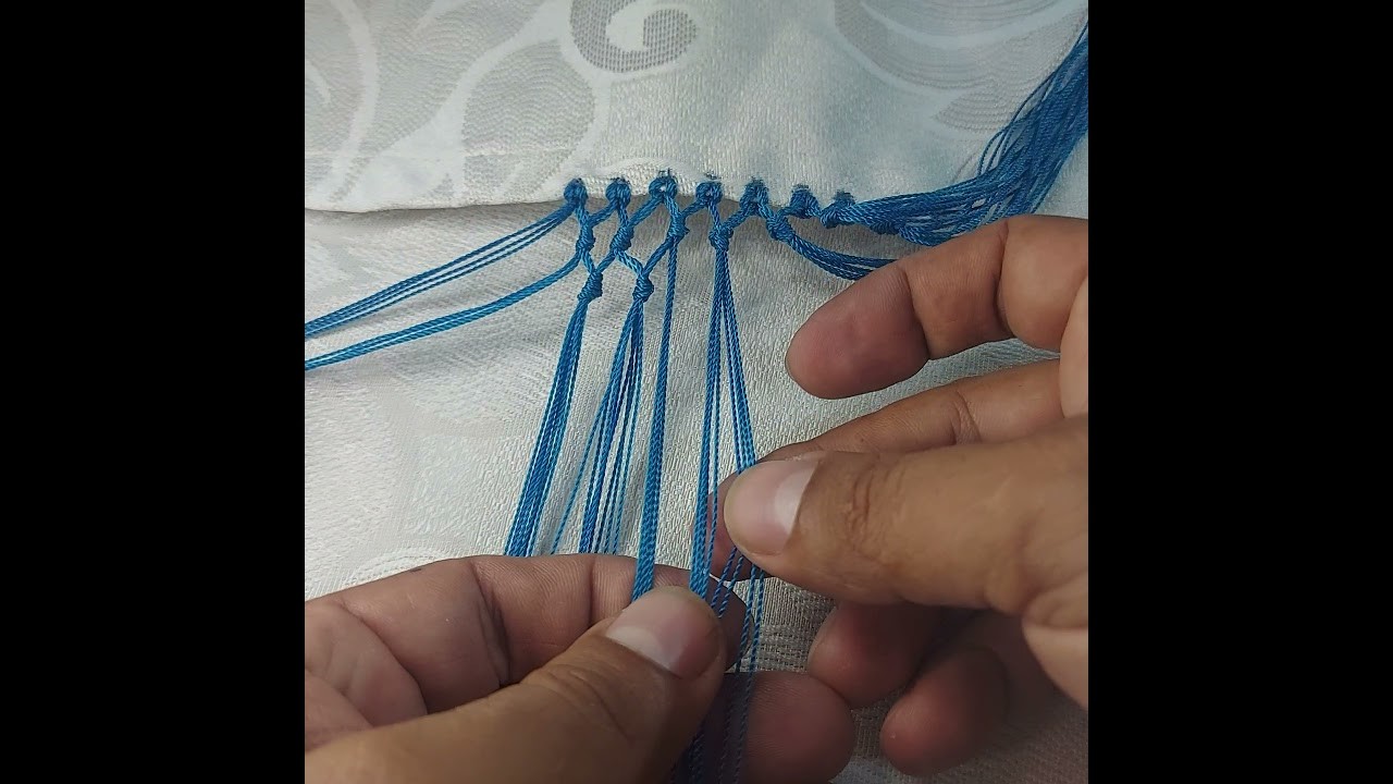 Como tejer flecos de mantón de manila parte 2