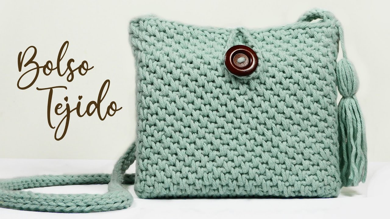 Bolso Cartera de algodón a crochet NIVEL PRINICIANTE | Lanitas y Colores