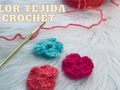 Como tejer  Flor básica crochet tutorial para zurdos ganchillo basic tejido flower how to crochet