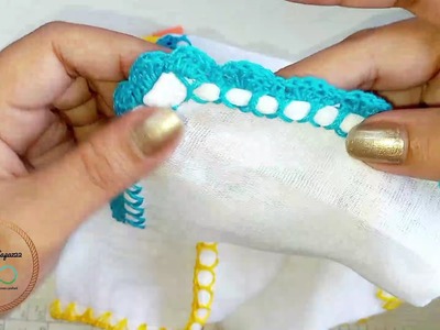 DIY : Aprende a decorar los bordes de los pañales o toallas de tu bebe.