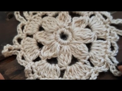 Flor octogonal, aprender a leer y tejer patrones a crochet, paso a paso