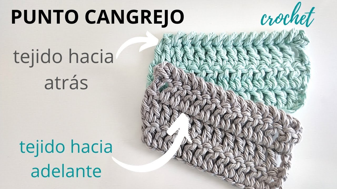 Punto cangrejo crochet | Dos formas de hacerlo # 95
