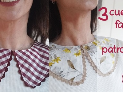 Cómo coser cuellos falsos de quita y pon (con patrones)