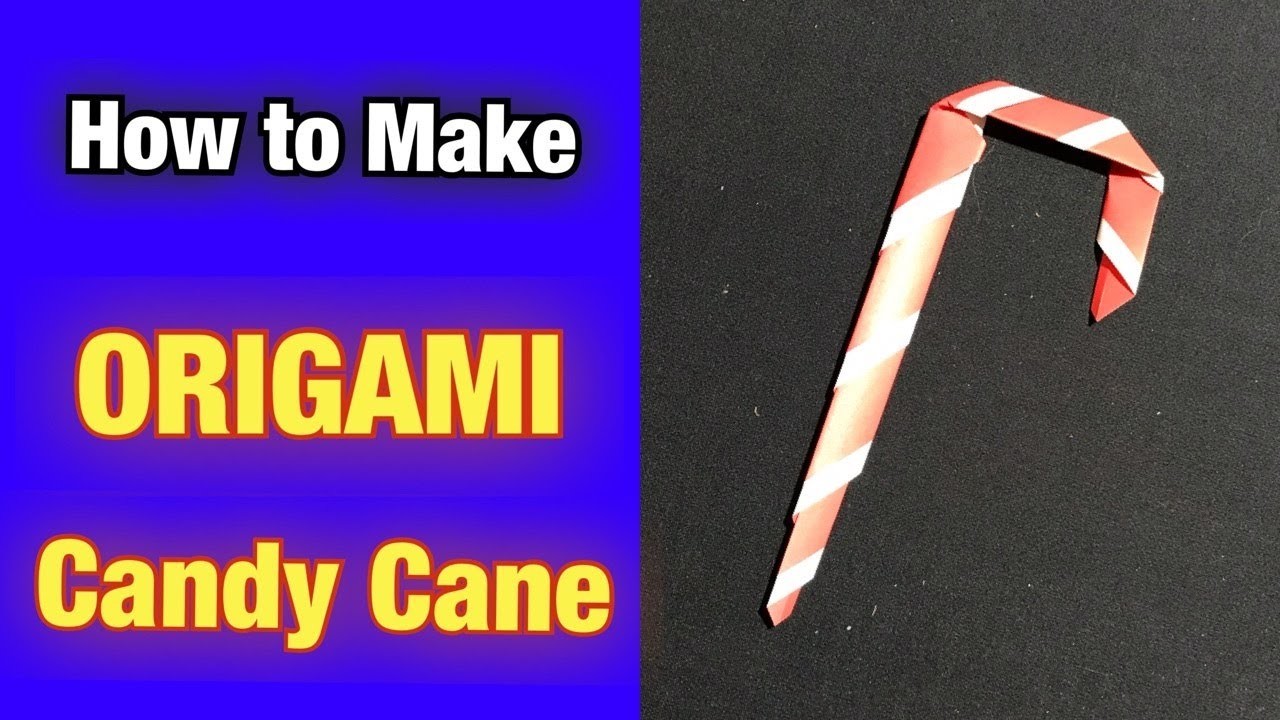 How to Make Simple Origami Candy Cane | Easy Origami Tutorial