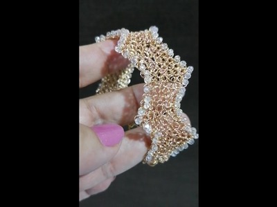 Pulsera ZZ. Punto Peruano.Juana Marina.