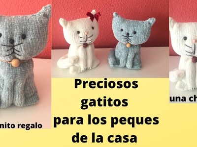Cómo hacer Gatitos  con calcetines, para regalar o vender