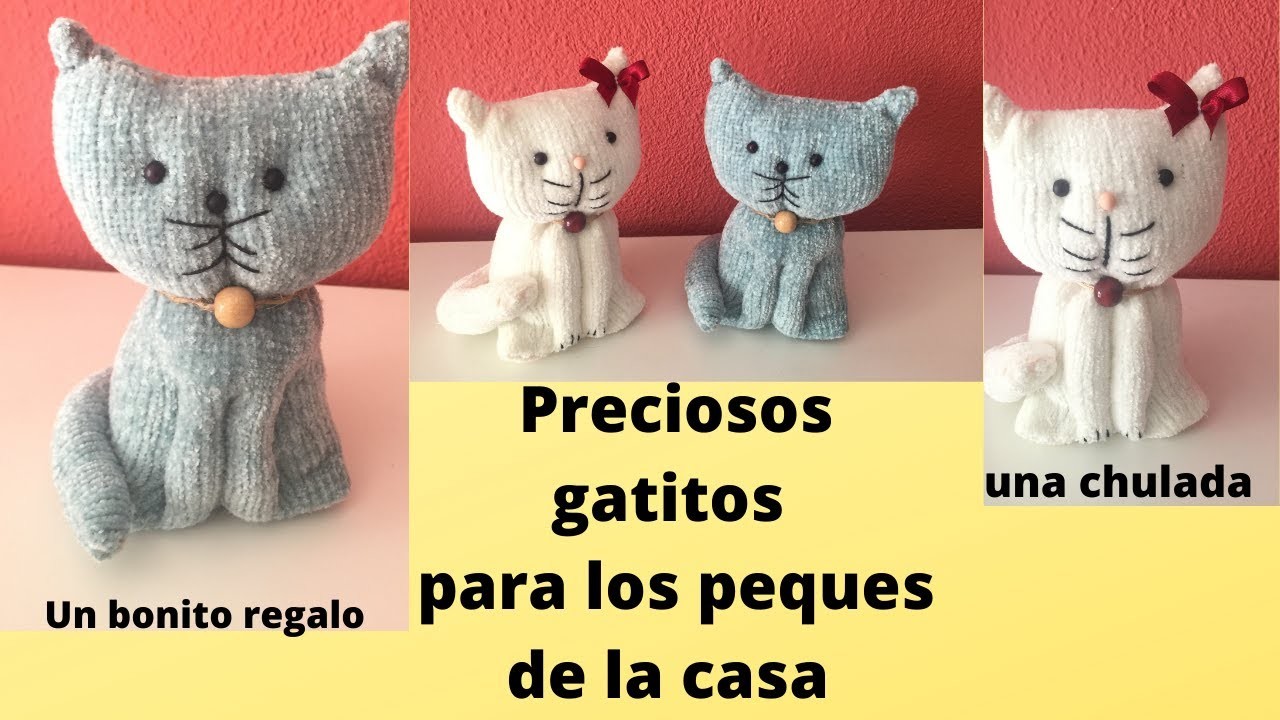 Cómo hacer Gatitos  con calcetines, para regalar o vender