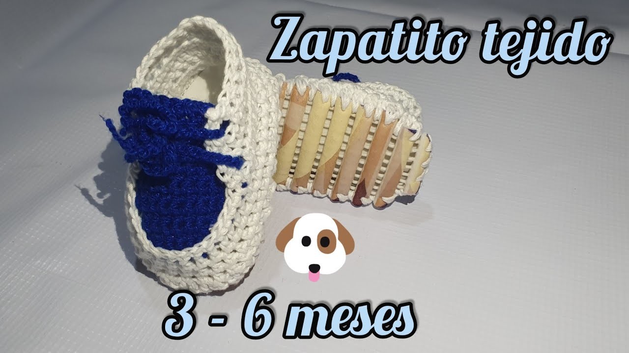 DIESTRO:Zapatito tenis tejido para bebé 3 - 6 meses Nancy Magno