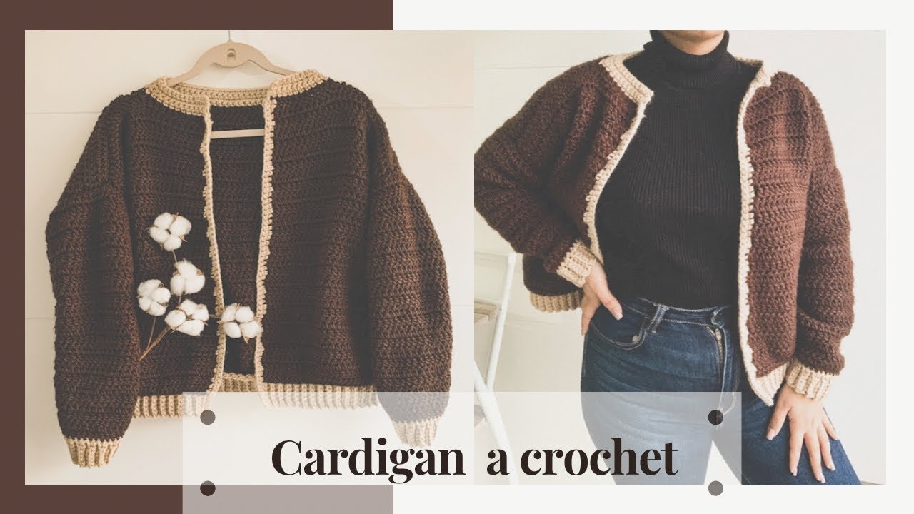 Tutorial de Cardigan tejido a crochet