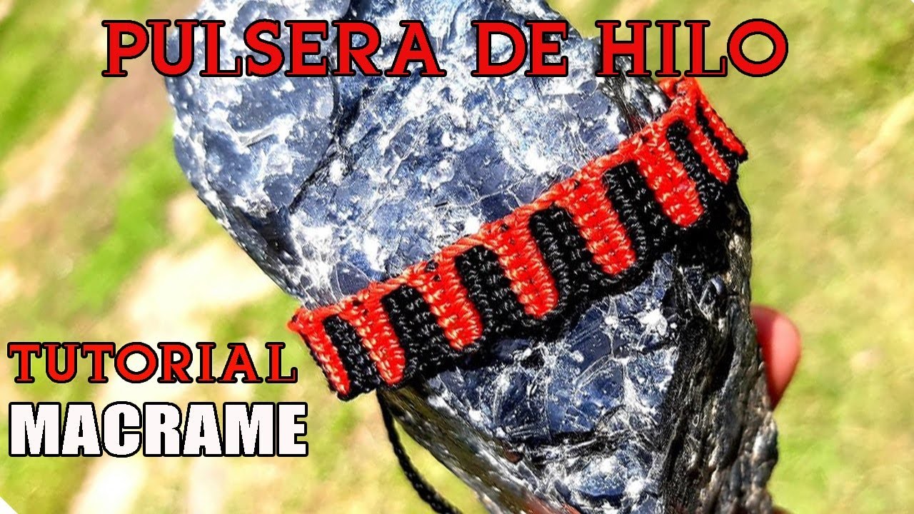 COMO HACER PULSERA DE HILO FACIL Y RAPIDA. Tutorial Macramé | How to make string Bracelets