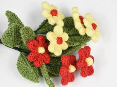 FLORES REALIZADAS CON DOS AGUJAS